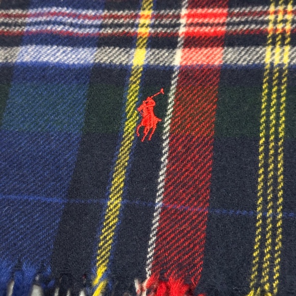 NWT Polo Ralph Lauren 100% Wool Plaid Scarf - Picture 3 of 6